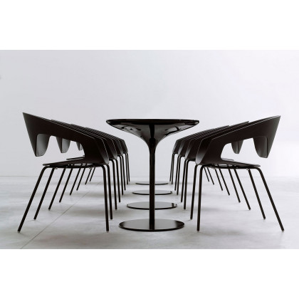 Casamania Vad Stackable Polypropylene Chair - Black
