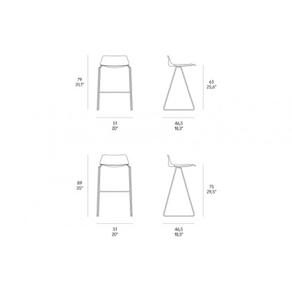 Casamania Pressious Bar stool - 31.1"