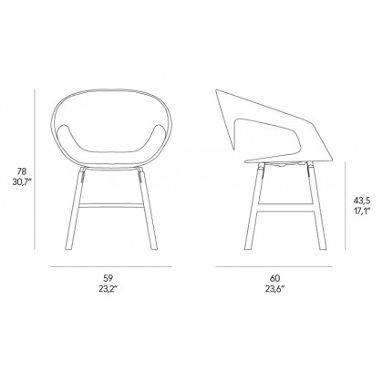 Casamania Vad Wood Upholstered Chair - Leather Major