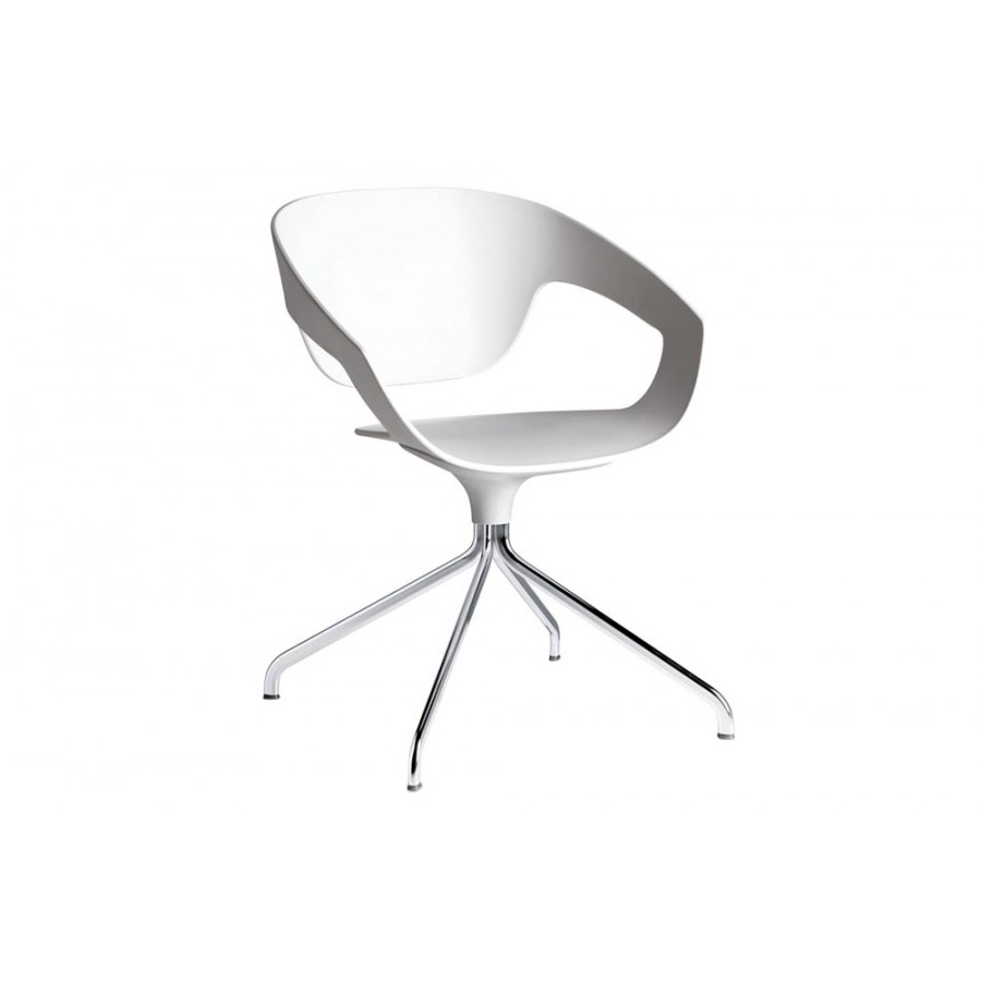 Casamania Vad Swivel Upholstered Chair with Black Legs - Faux Leather