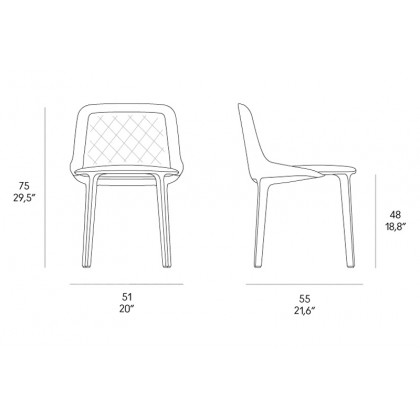 Casamania Lepel Chair Quilted - Fabric Superior