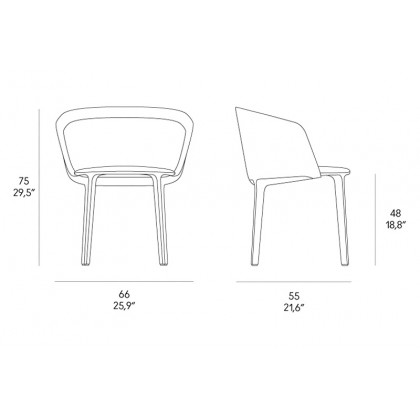 Casamania Lepel Armchair Plain - Leather Major