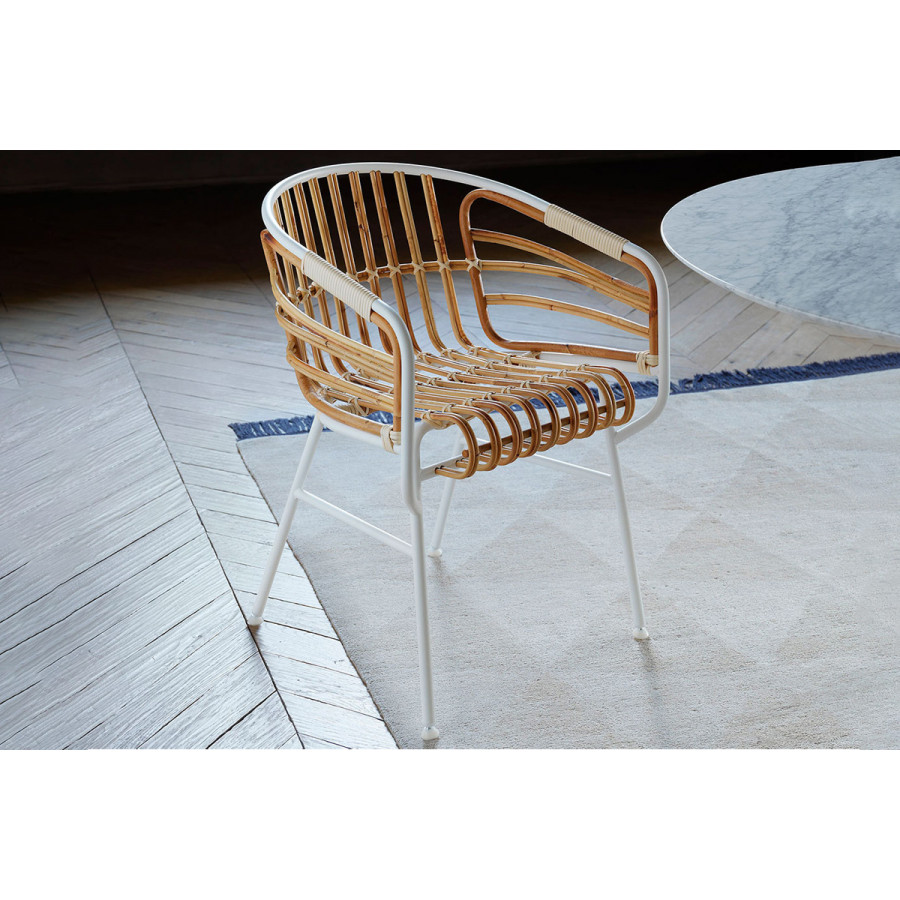 Casamania Raphia Rattan Chair - White