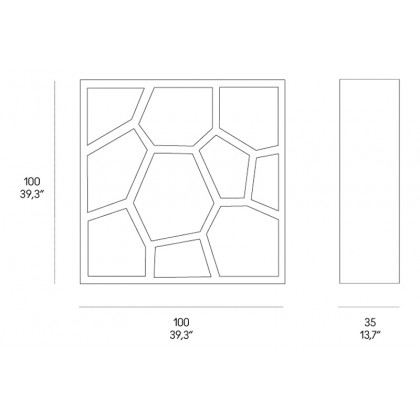 Casamania Opus Incertum Bookshelf-Display Unit - Dust Gray