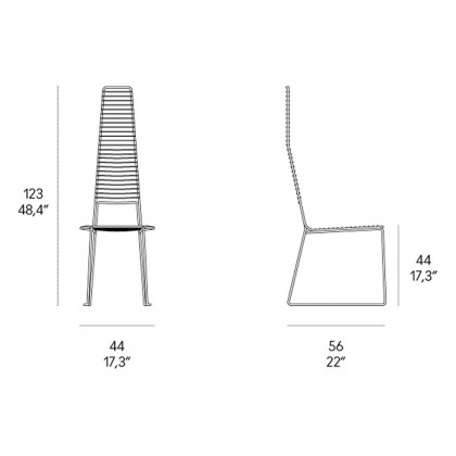 Casamania Alieno High Outdoor Chair with High Backrest - White