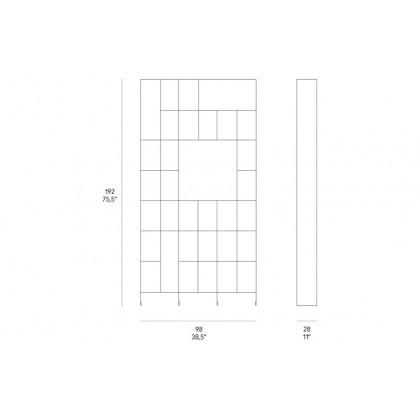 Casamania Network Bookshelf - Black Structure