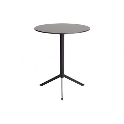 Casamania T4 Bistrot Round Cafe Bar Table - Black HPL Top