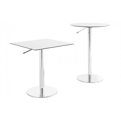 Casamania T2 Bistrot Square Cafe Bar Table - Black HPL Top and Steel Structure