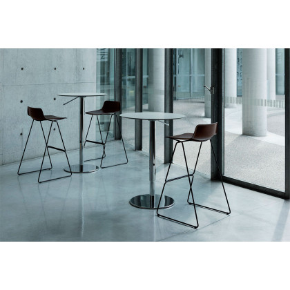 Casamania T2 Bistrot Square Cafe Bar Table - Black HPL Top and Steel Structure