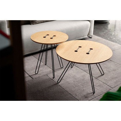 Casamania Twine 12.9" Round Coffee Table - Walnut