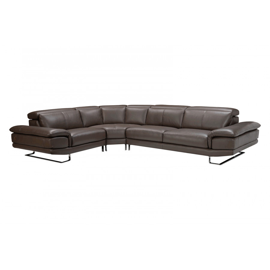 Castello - Prato Left Facing Sectional in Full Top Grain Leather