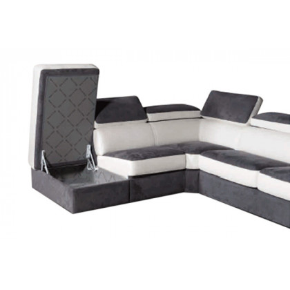 Castello - Ferrara Left Facing Sectional with Storage in Fabric