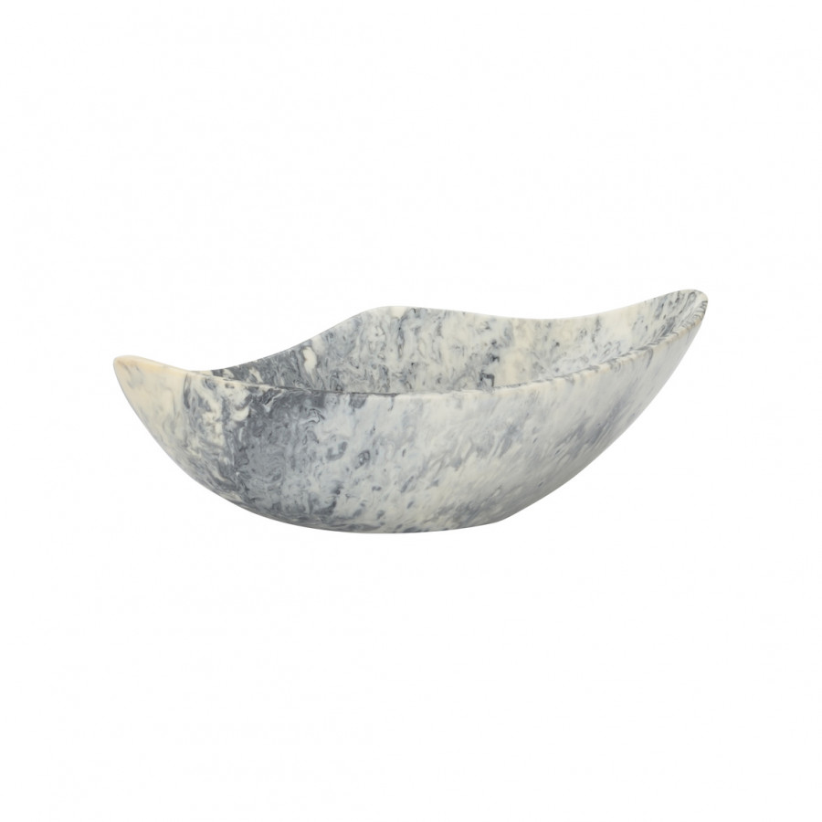 Chelsea House Bucolic Oval Bowl - Gray/Cream, Small