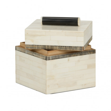 Chelsea House - Lila Jewelry Box in Natural Black/White
