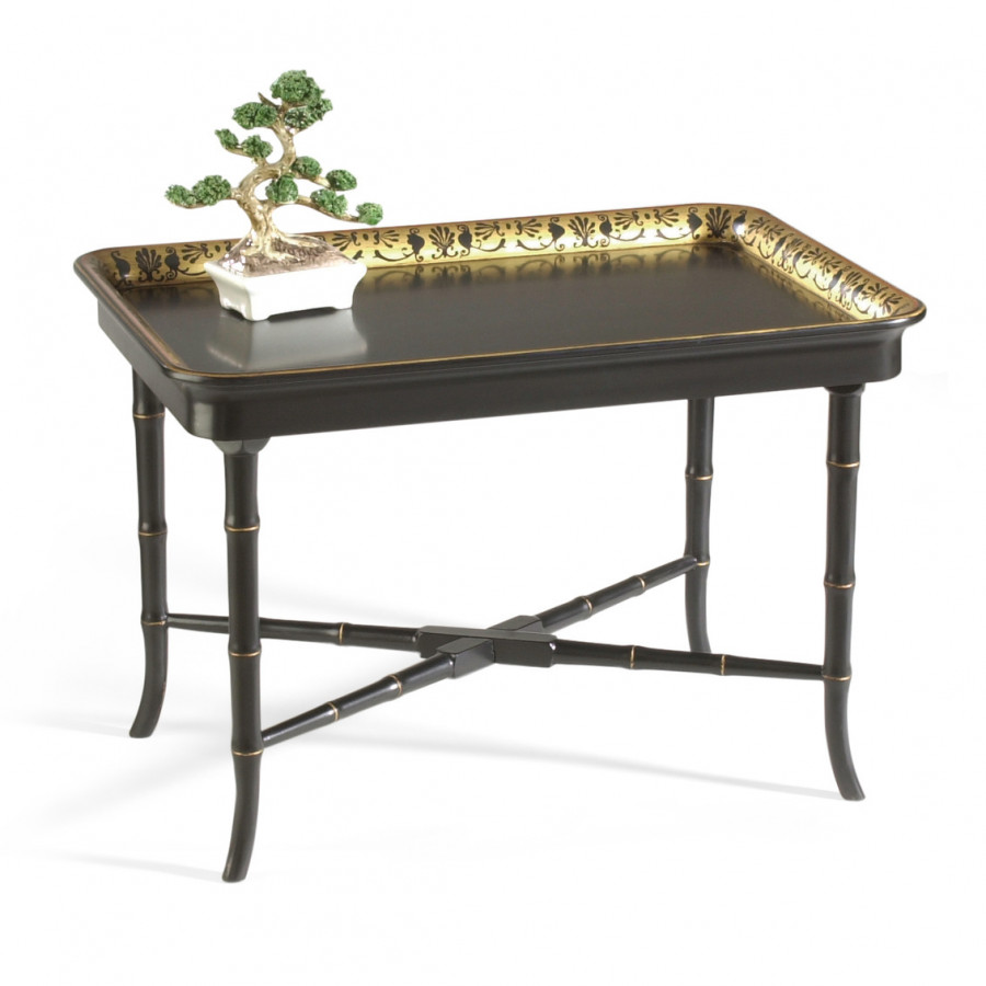 Chelsea House - Brentford Tray Table in Black/Gold