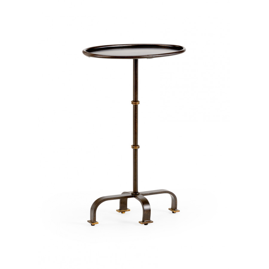 Chelsea House - Magnolia Side Table in Brown/Gold Accents