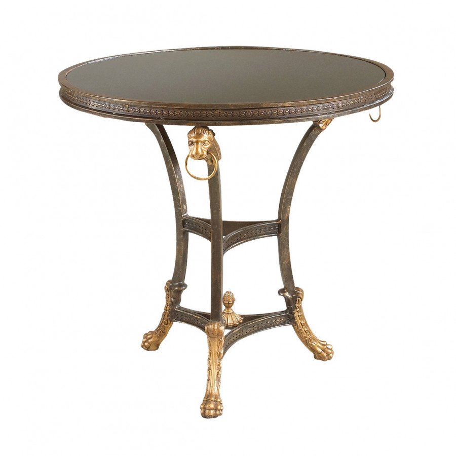 Chelsea House - Lions Head Center Table in Natural Black/Gold