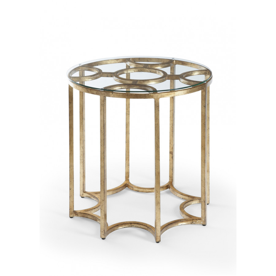 Chelsea House - Lisette Side Table in Antique Gold