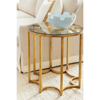 Chelsea House - Lisette Side Table in Antique Gold