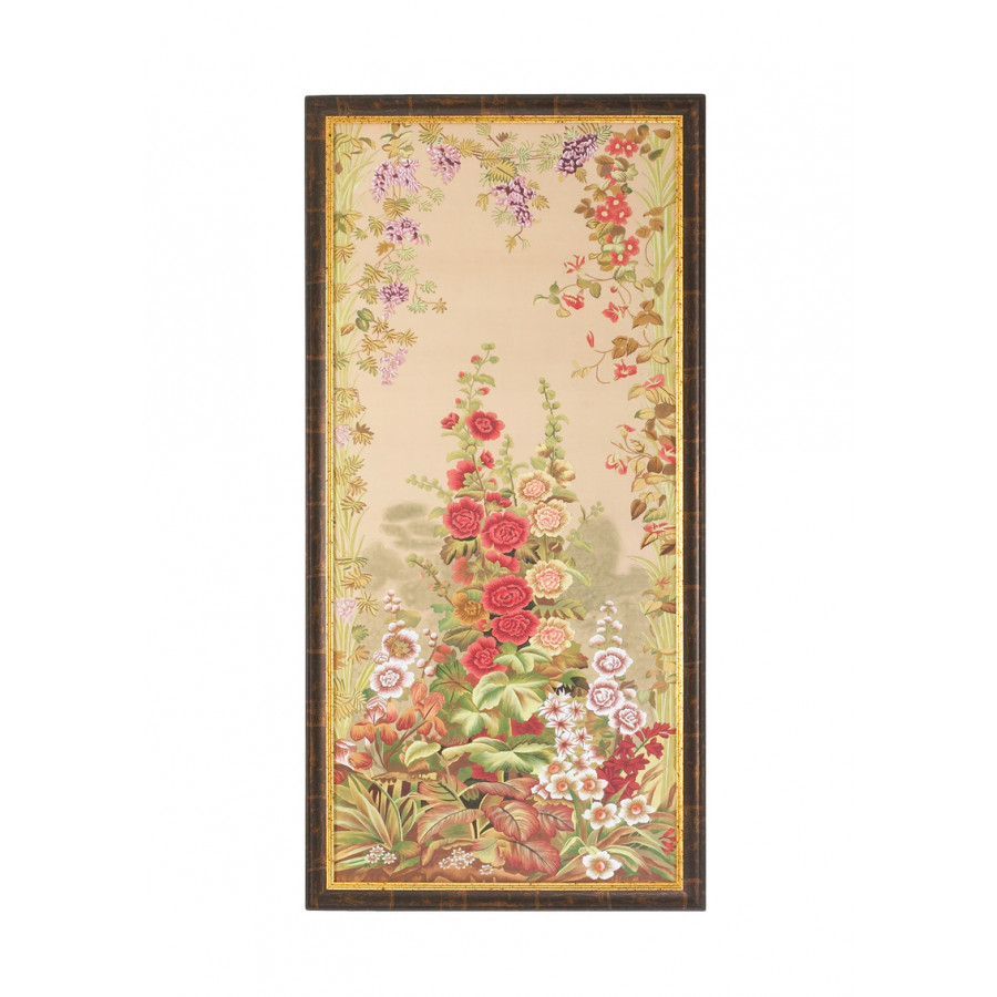 Chelsea House - Hollyhocks-A in Antique Gold/Brown Frame
