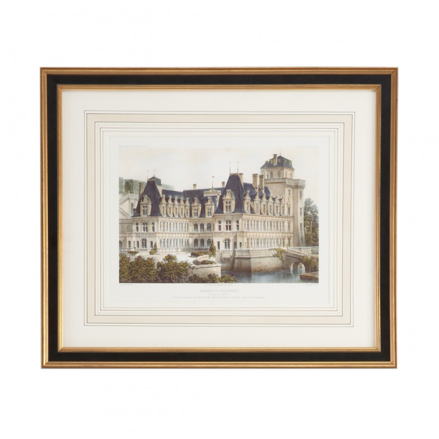 Chelsea House - Chateau De Villandry with French Mat in Black/Gold