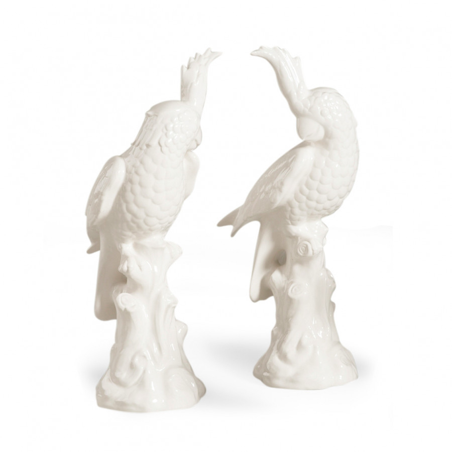 Chelsea House - Large Parrots White (Pr) in Italian