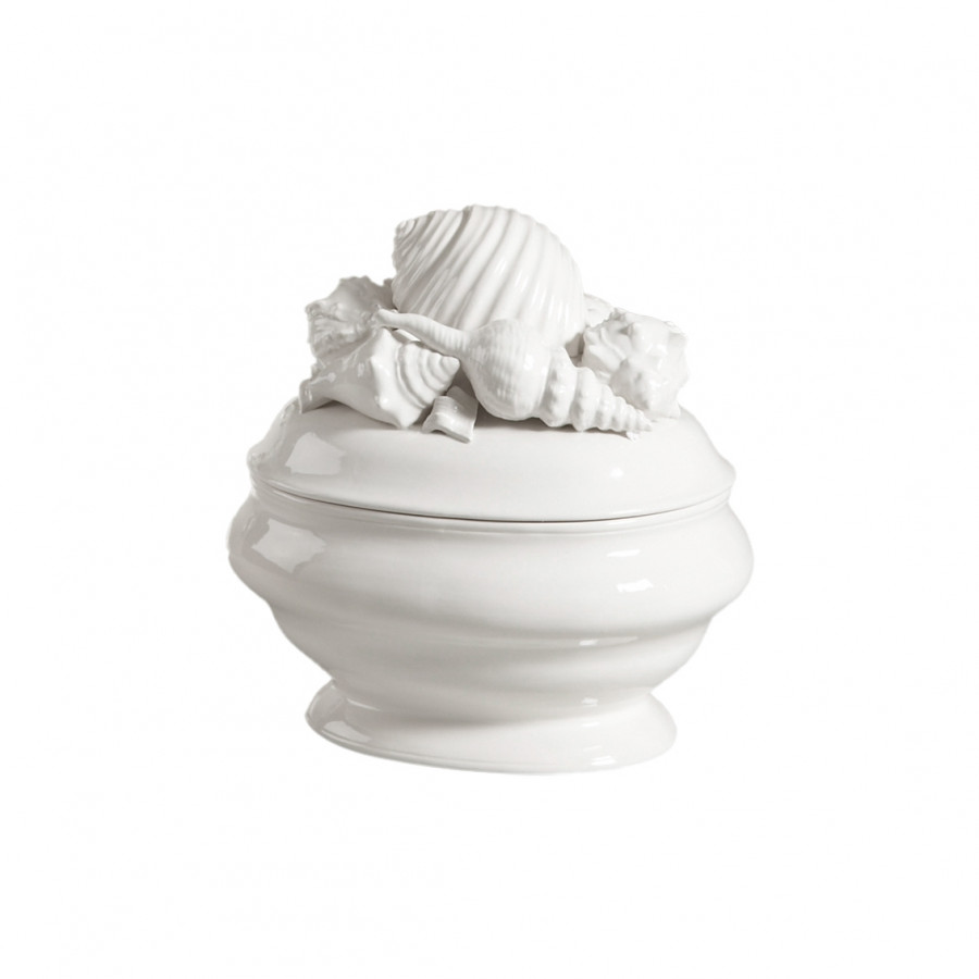 Chelsea House - Shell Ceramic Tureen in White