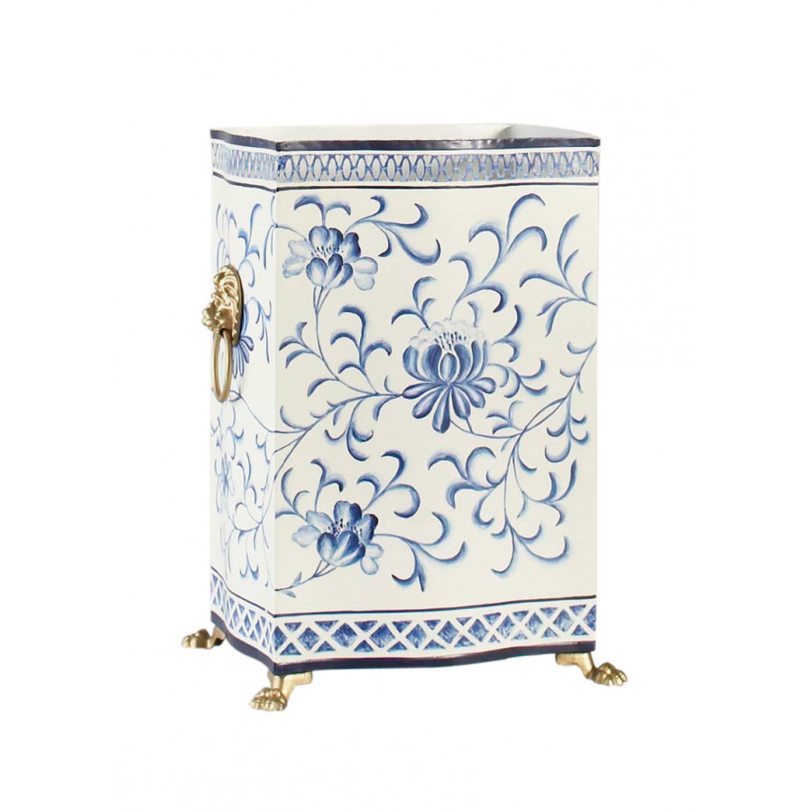 Chelsea House Wastebasket - Blue/White