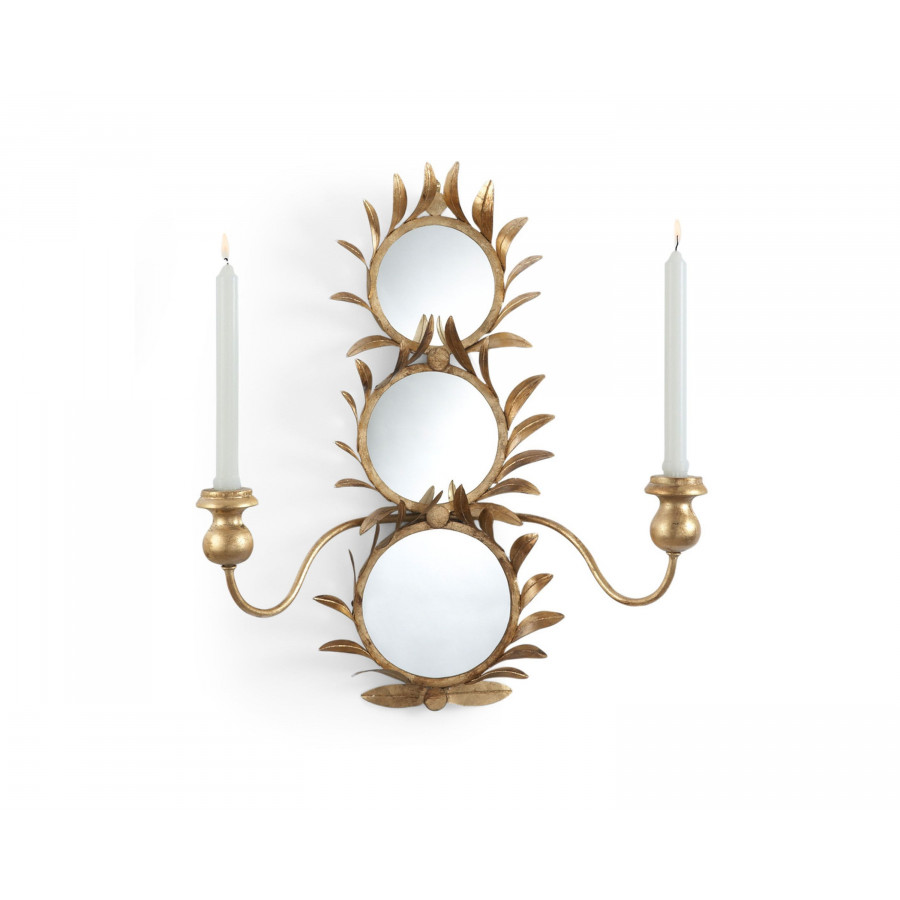 Chelsea House - Harting Mirrored Sconce in Antique Gold