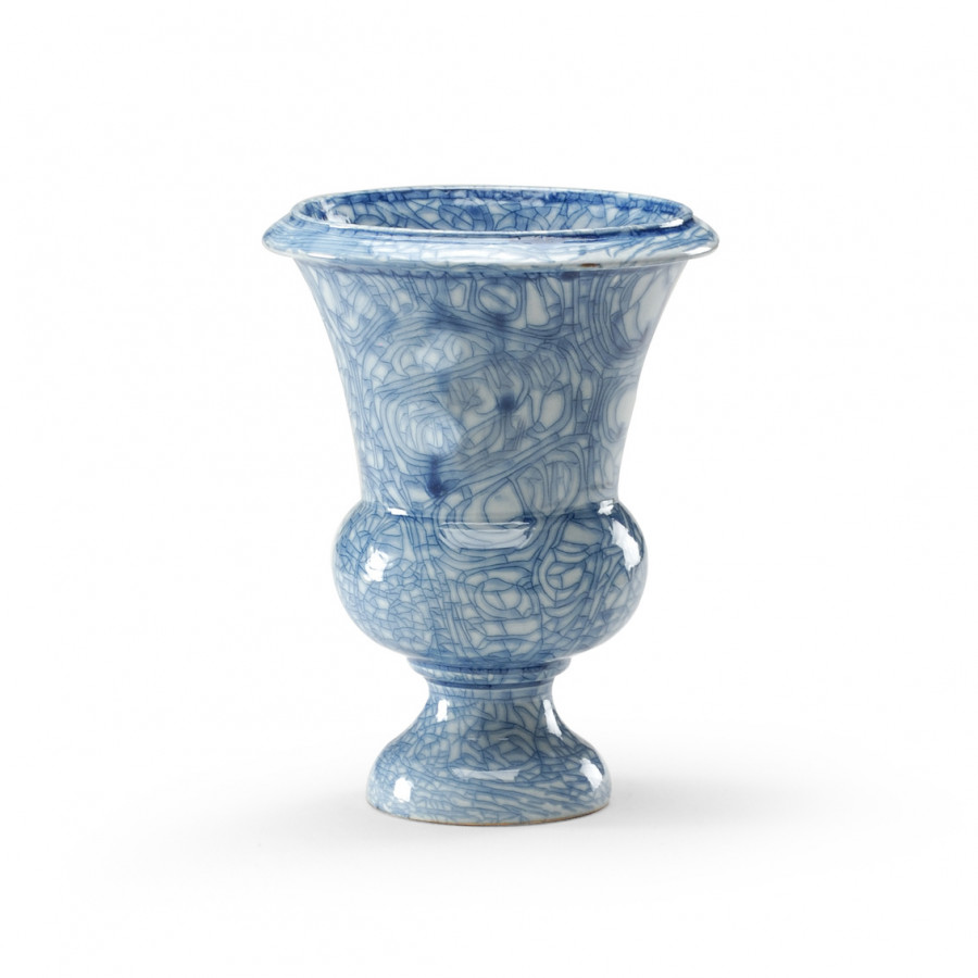 Chelsea House - Footed Vase in Blue/White
