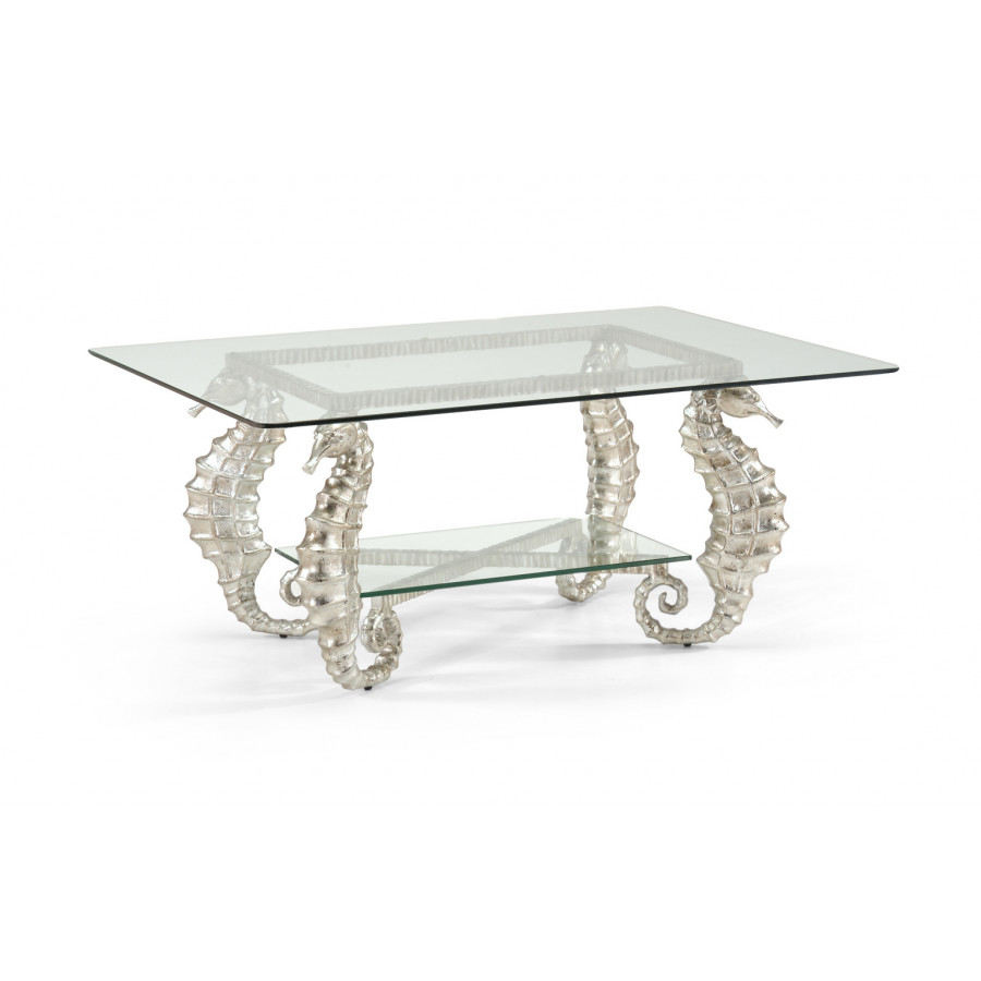 Chelsea House Seahorse Coffee Table - Silver