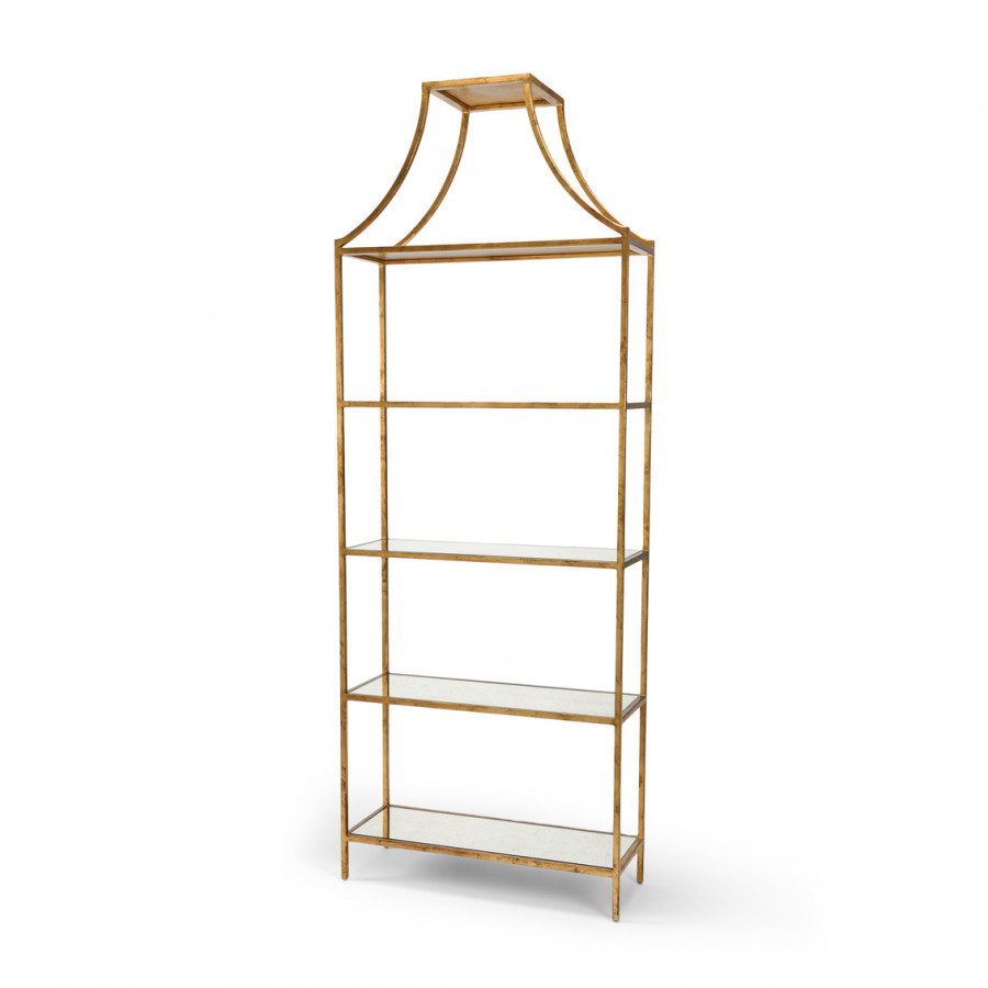 Chelsea House - Classic Gilt Shelf in Antique Gold Leaf/Clear