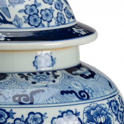 Chelsea House - Floral Covered Urn in Hand Decorated