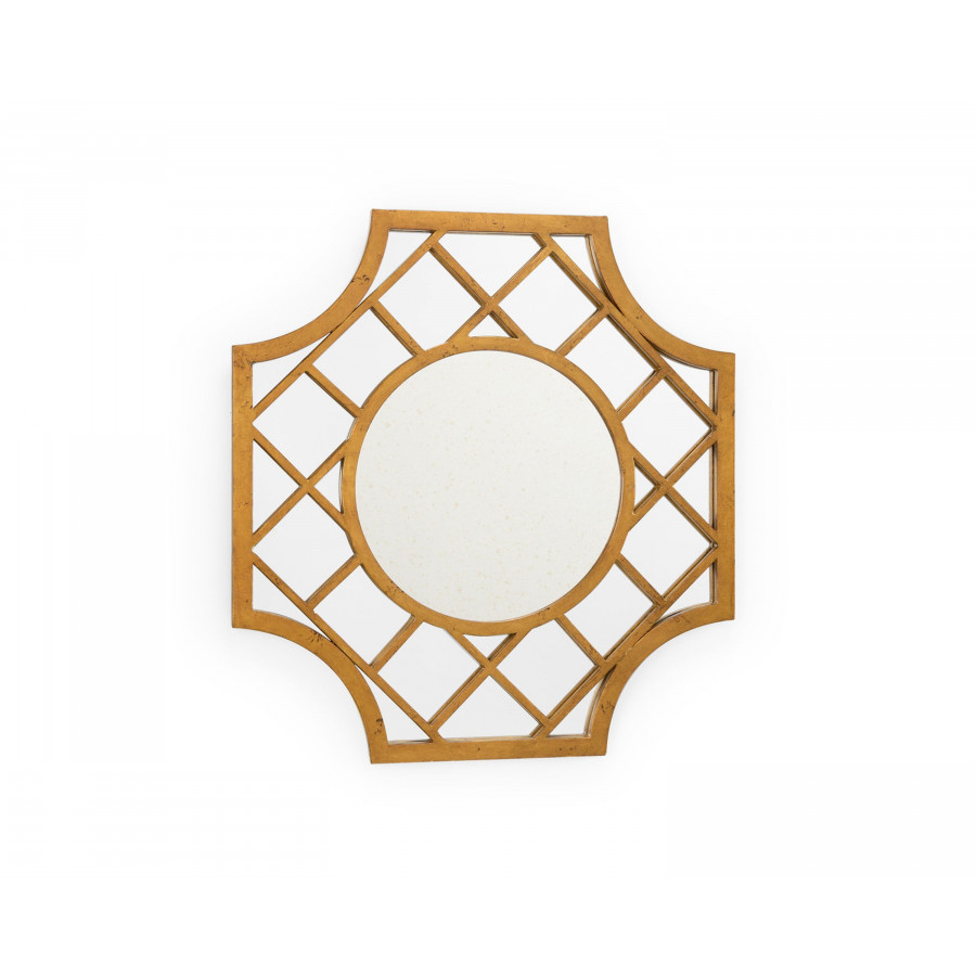 Chelsea House - Lattice Mirror in Antique Gold/Plain
