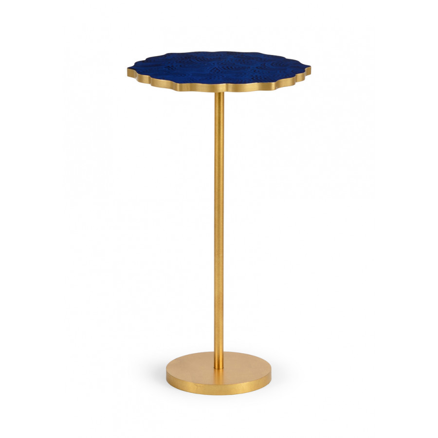 Chelsea House - Lapis Side Table in Gold Leaf/Blue Lapis