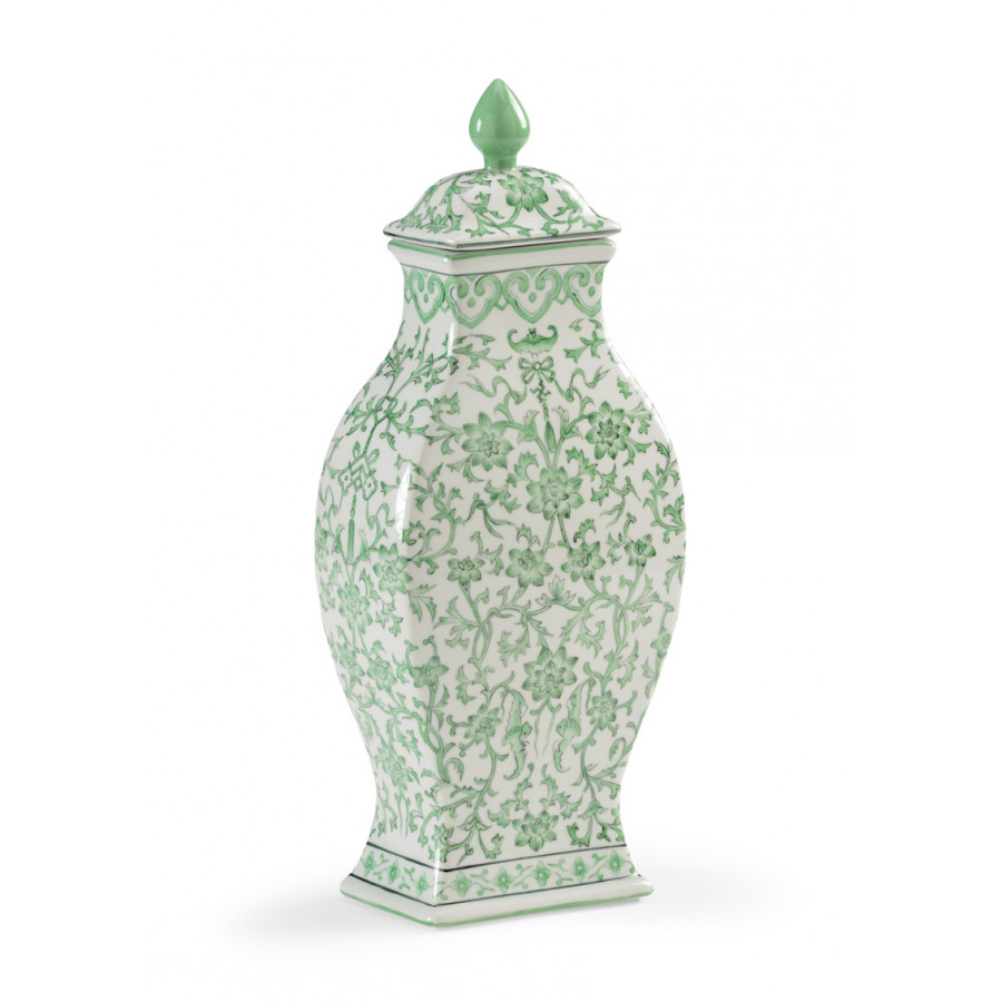 Chelsea House Covered Lotus Leaf Vase - Green