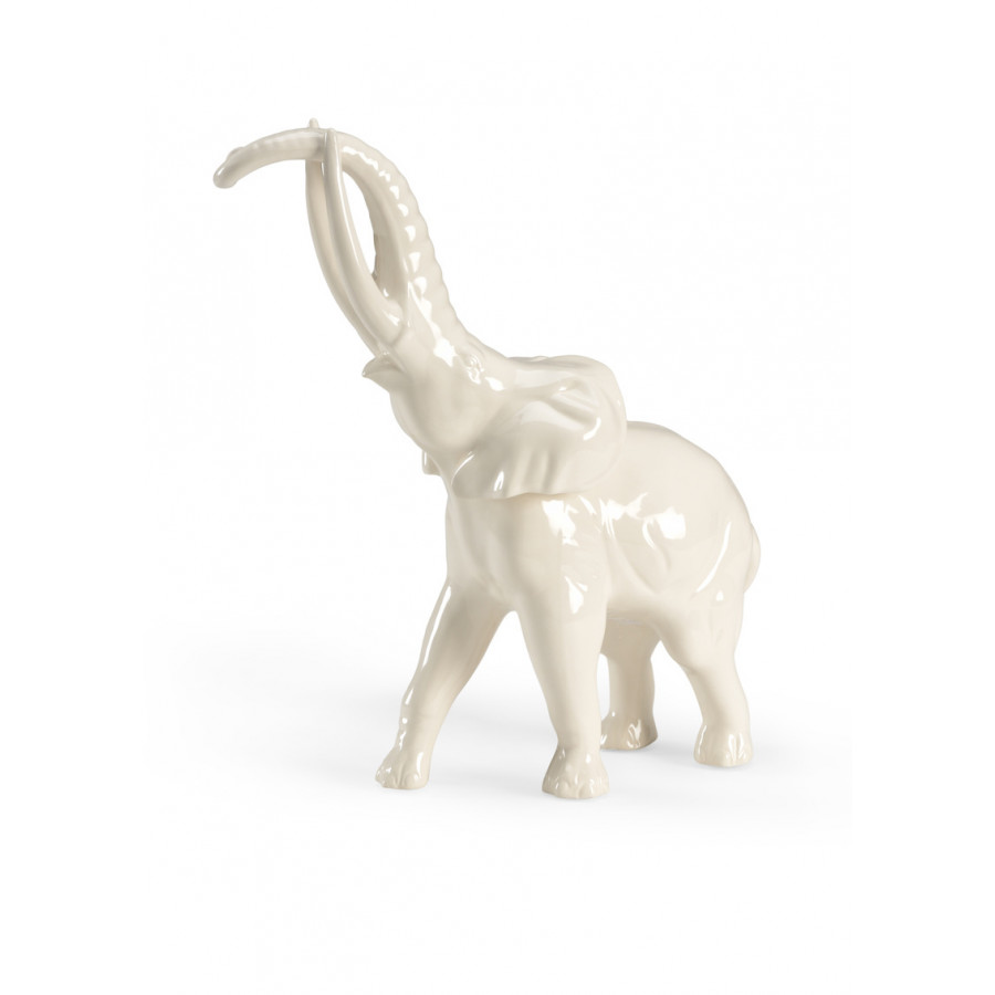 Chelsea House - Large Elephant in Hand Made/White