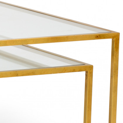 Chelsea House - Nested Cocktail Tables (S2) in Gold Leaf/Clear