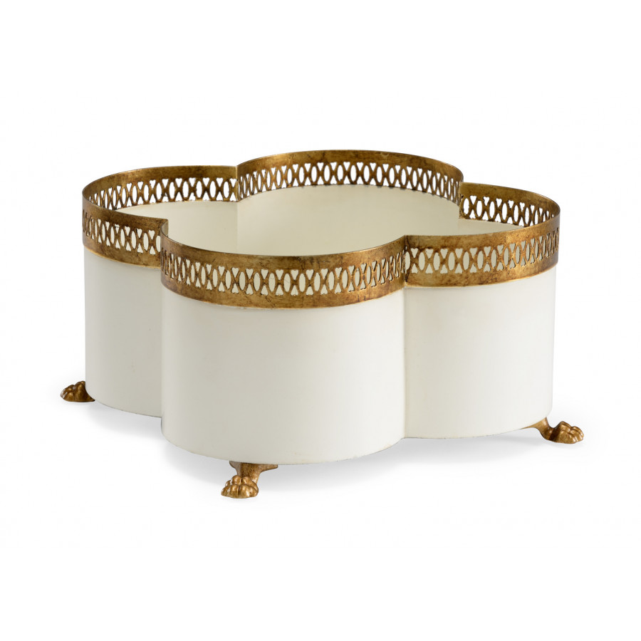 Chelsea House Tracery Cachepot - Cream, Small