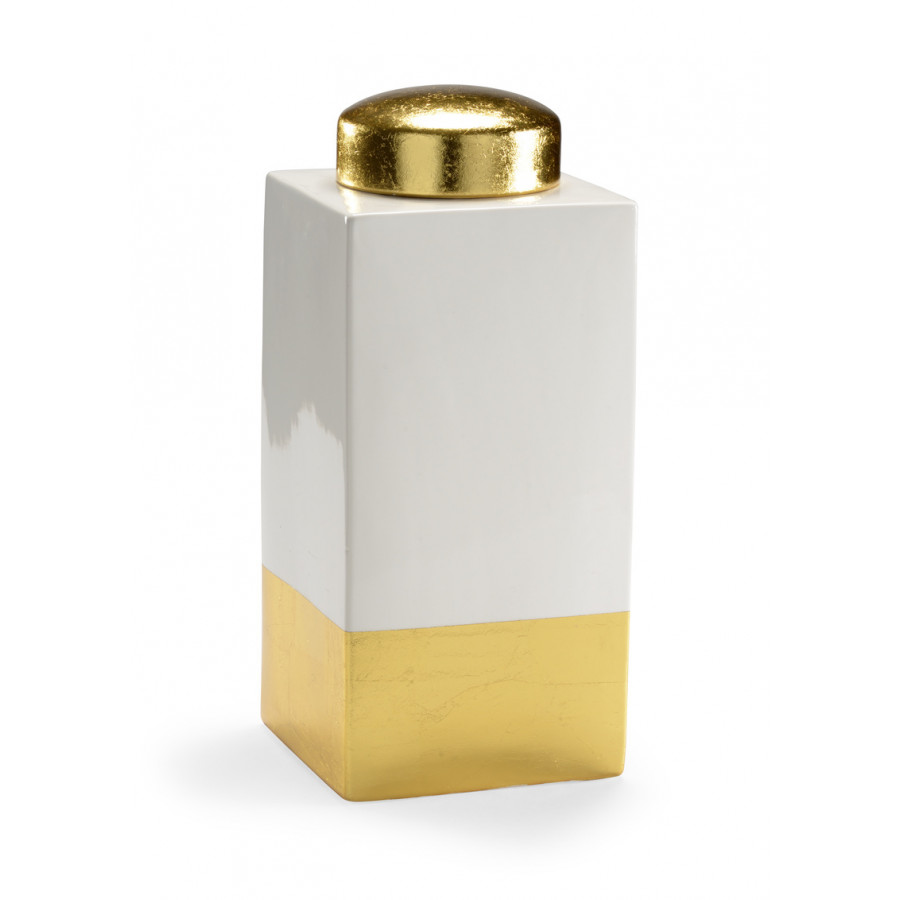 Chelsea House - Rachel Vase in White/Gold
