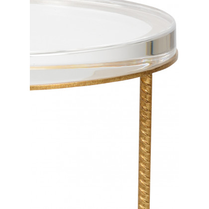 Chelsea House - Yonkers Acrylic Side Table in Antique Gold