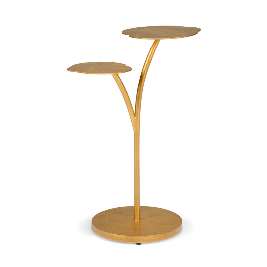 Chelsea House - Leaf Side Table in Antique Gold Leaf