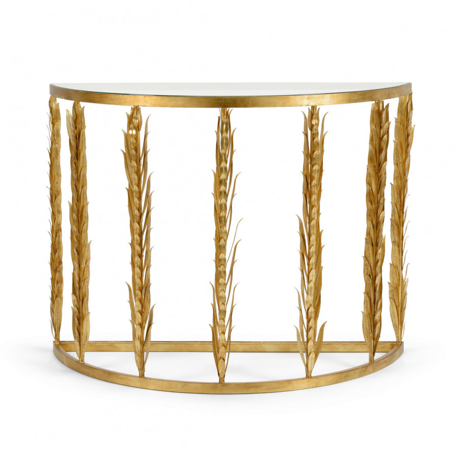 Chelsea House - Laurel Demilune in Antique Gold Leaf