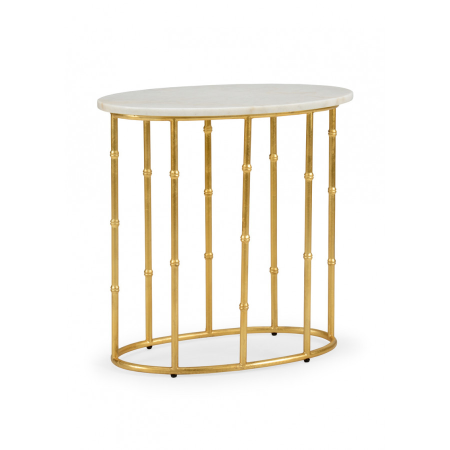 Chelsea House - Mallow Bamboo Table in Gold Leaf