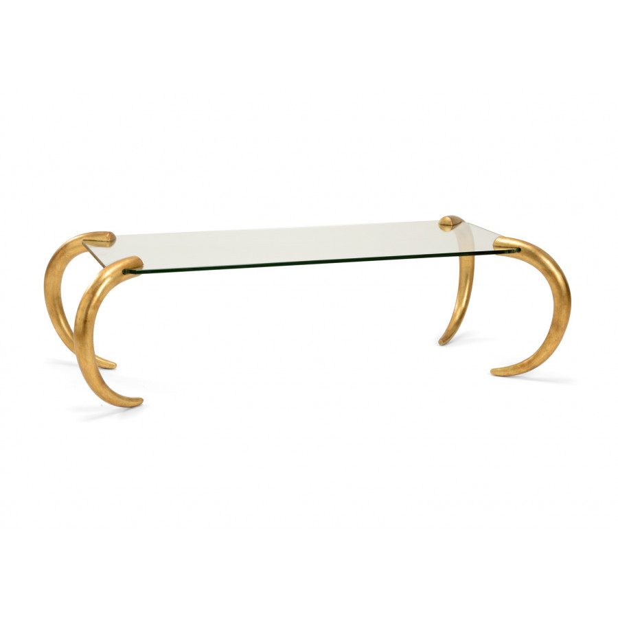 Chelsea House - Horn Cocktail Table in Antique Gold Leaf