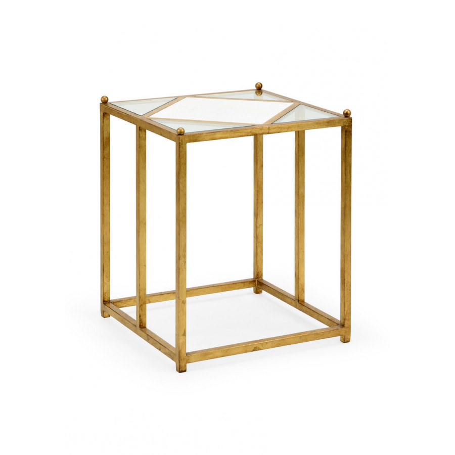 Chelsea House - Harlequin Side Table in Antique Gold Leaf