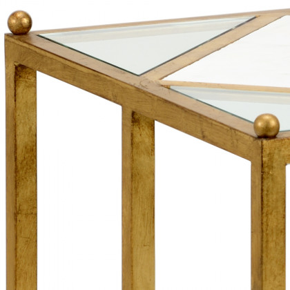 Chelsea House - Harlequin Side Table in Antique Gold Leaf
