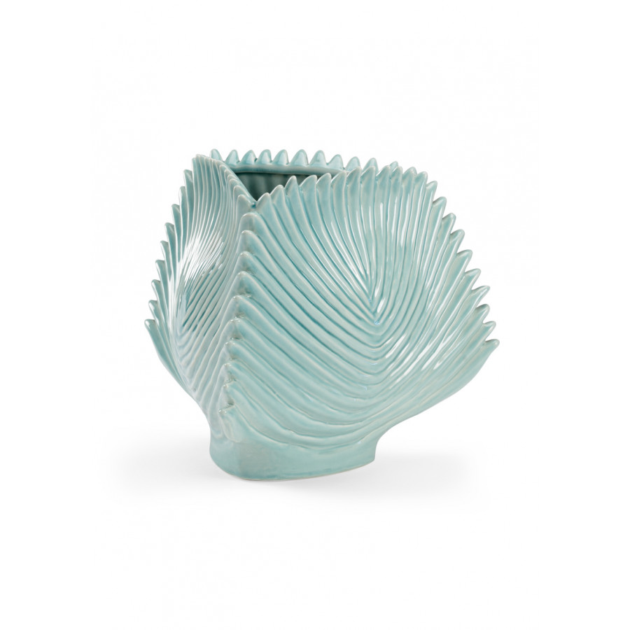 Chelsea House - Palm Leaf Vase in Seafoam