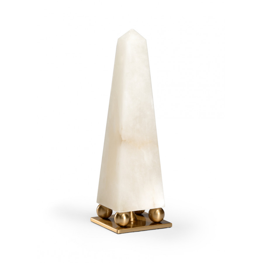 Chelsea House - Alabaster Obelisk in Natural White