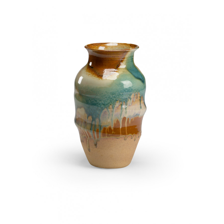 Chelsea House - Puebla Vase in Brown/Green